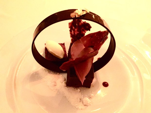 Marcel's chocolate mousse with crispy praline