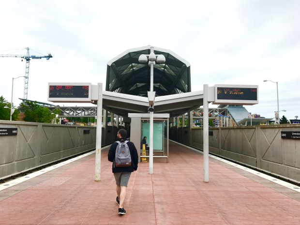 Paul at Greensboro station on the Silver Line Metro