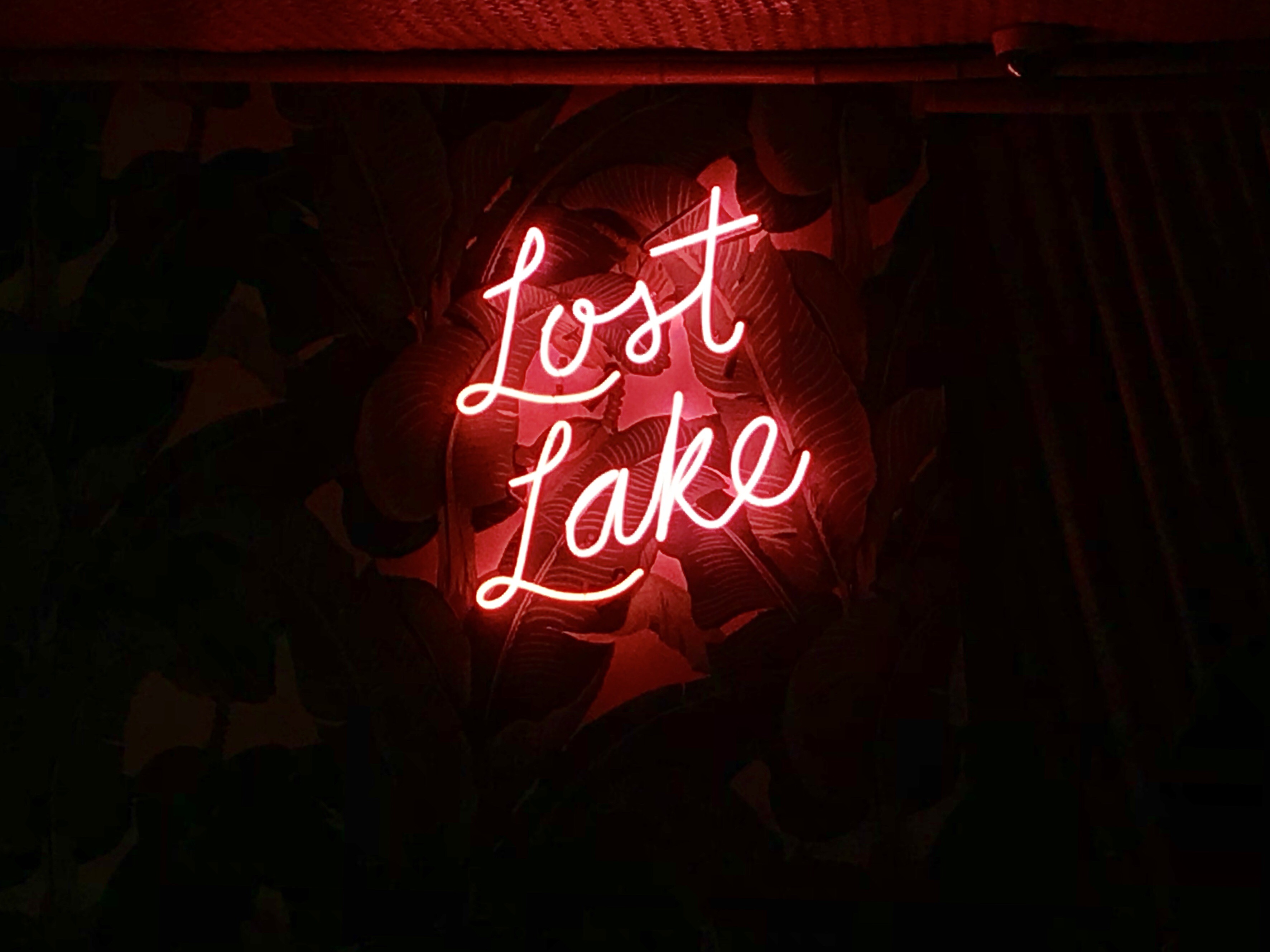 Lost Lake neon sign in Chicago