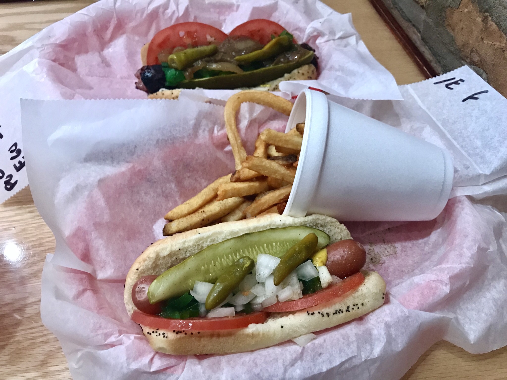 U.B. Dogs Chicago-style hot dog and Polish sausage
