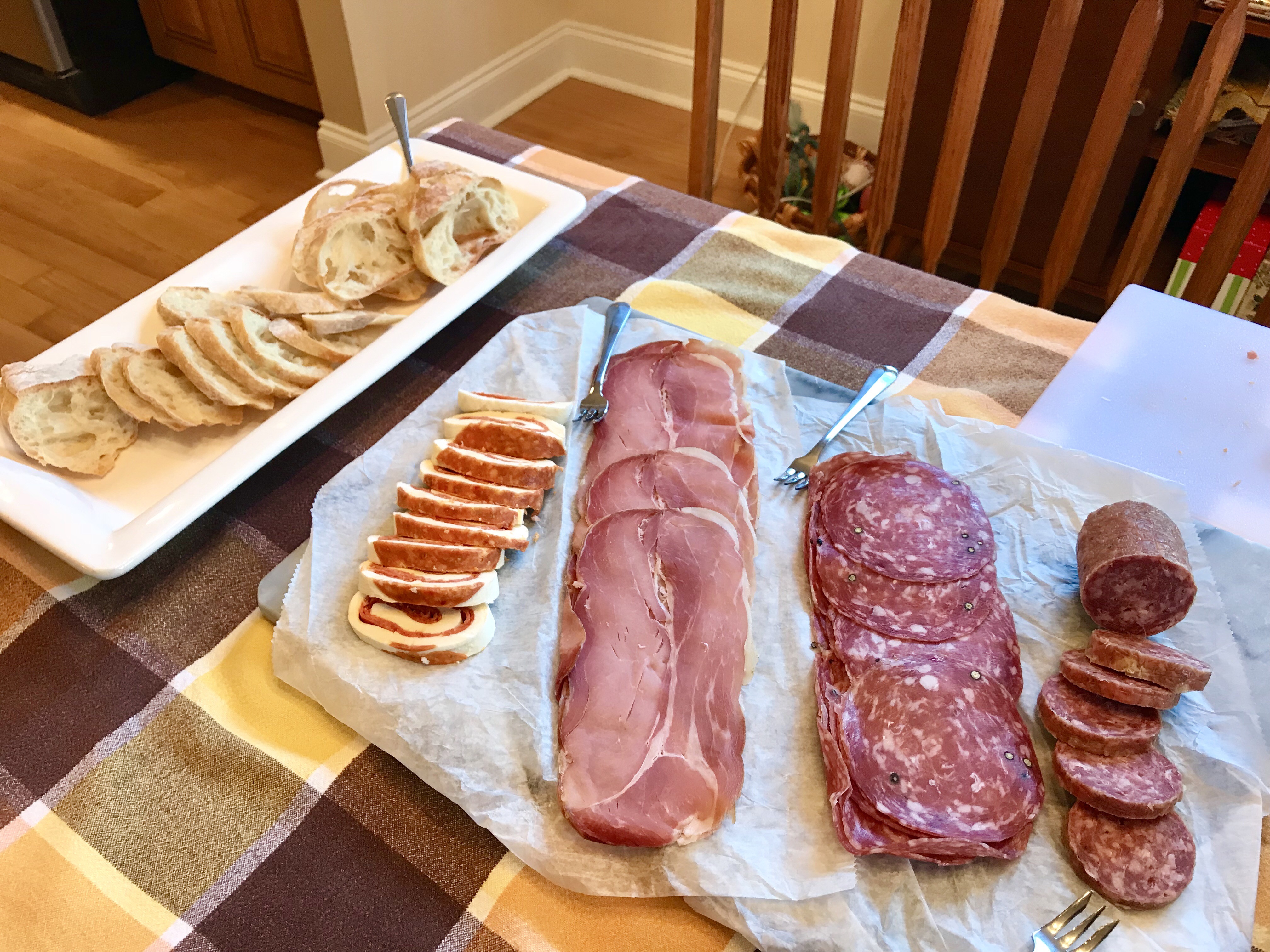 Meyer family thanksgiving: charcuterie and bread