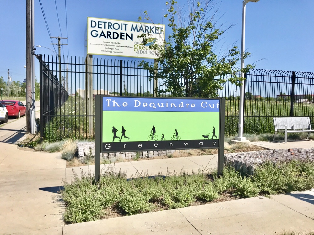 Dequindre Cut walking route in Detroit
