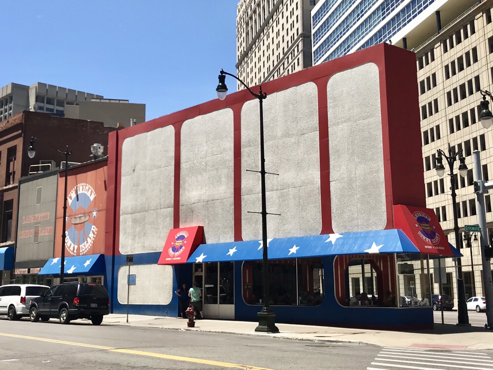 Detroit Coney dogs at Lafayette and American