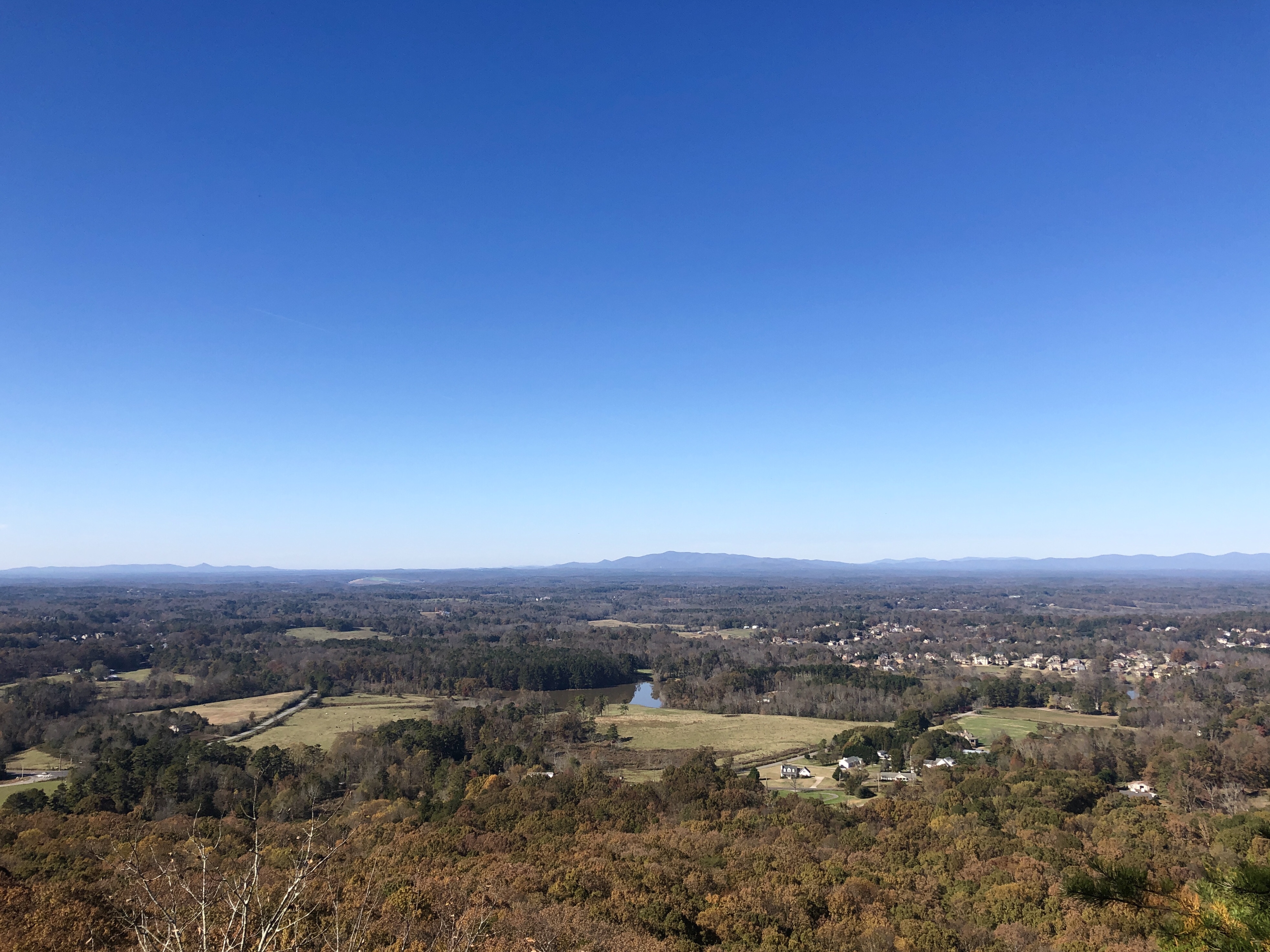 View from the top of our hike at Sawnee Mountain Preserve in Georgia