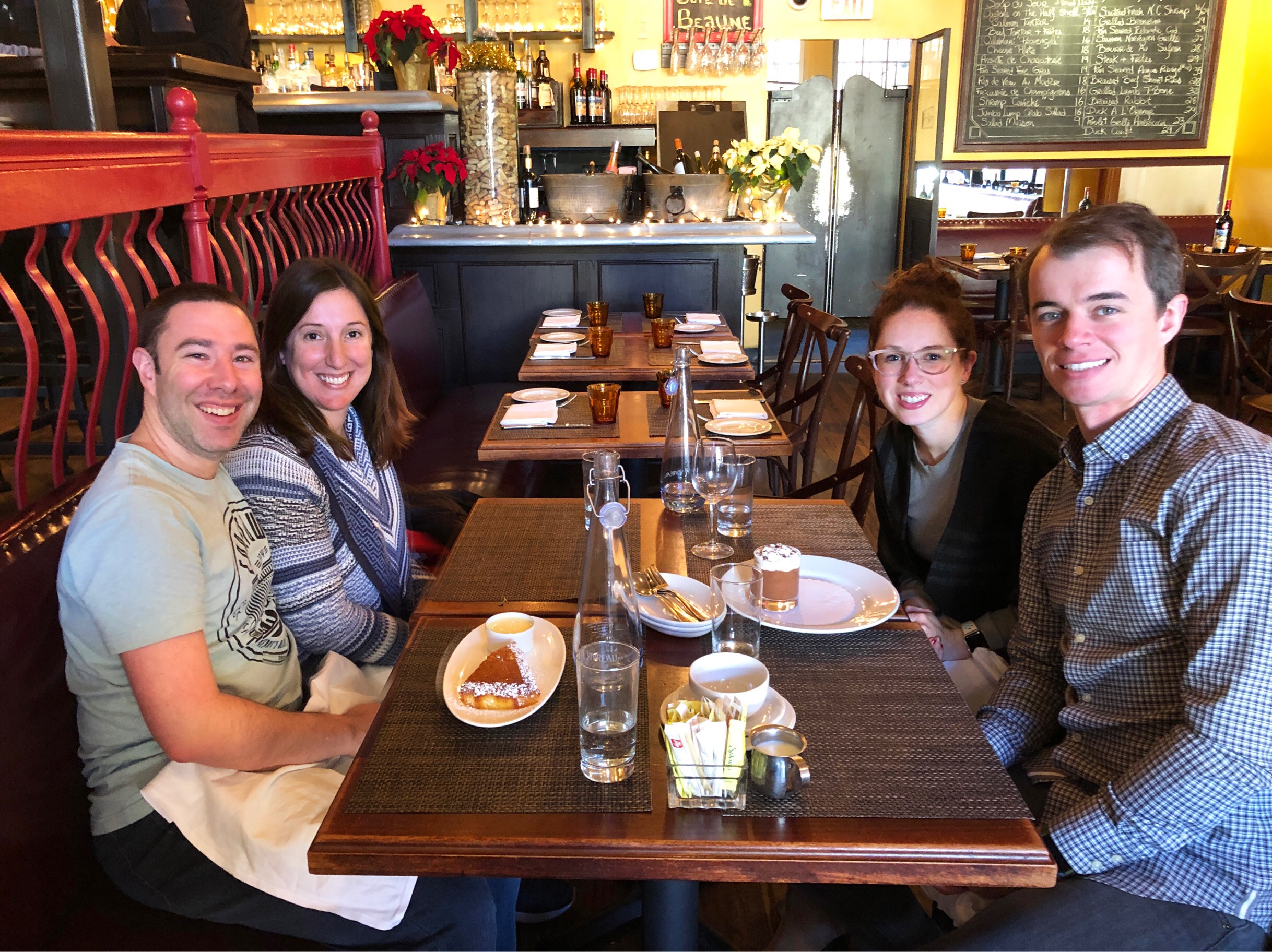 Marnay, Paul, Kyle and Brenna eating brunch at La Piquette in Washington DC