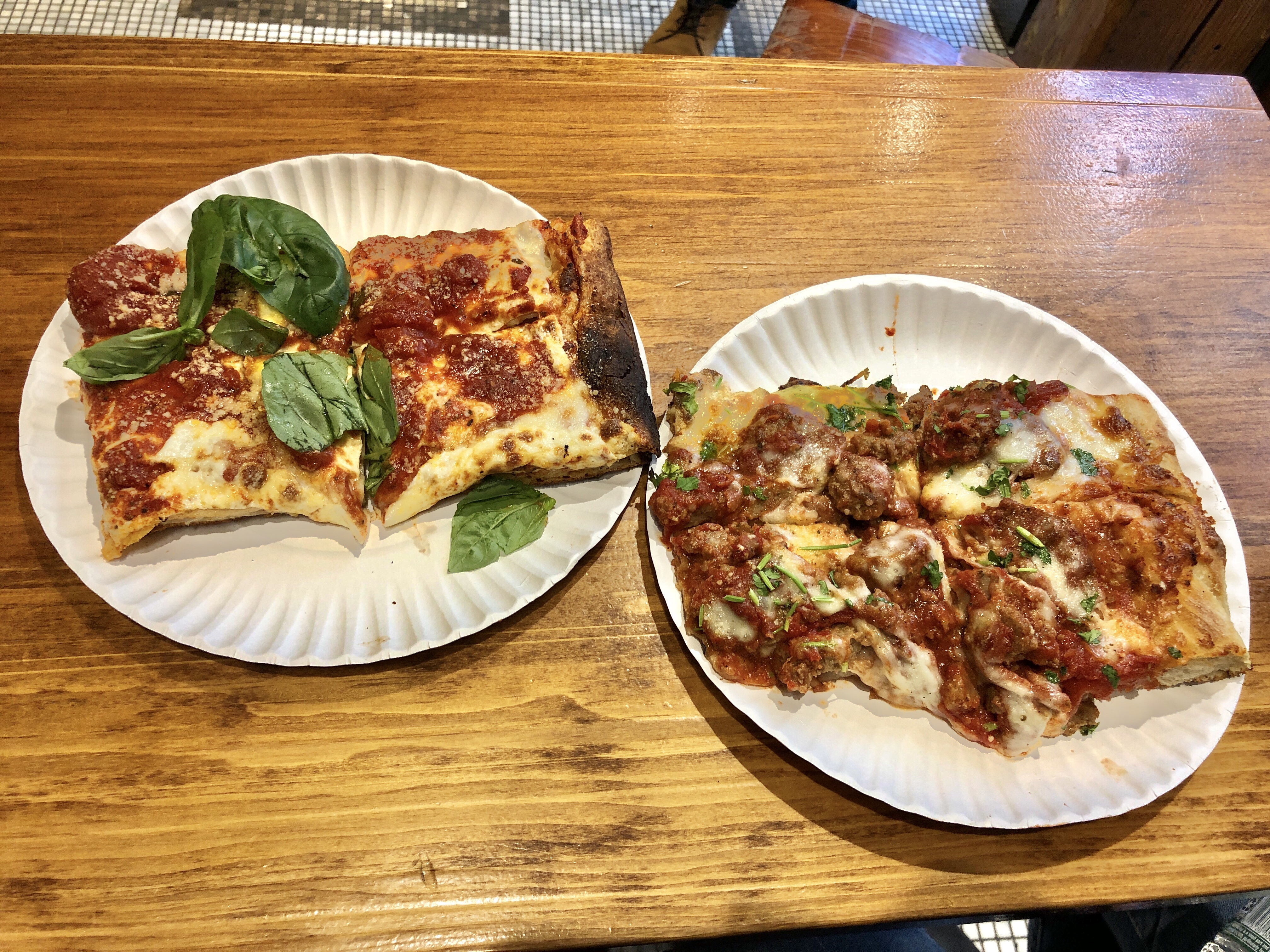 My Pie Pizzeria Romana pizza slice from our New York Pizza tour