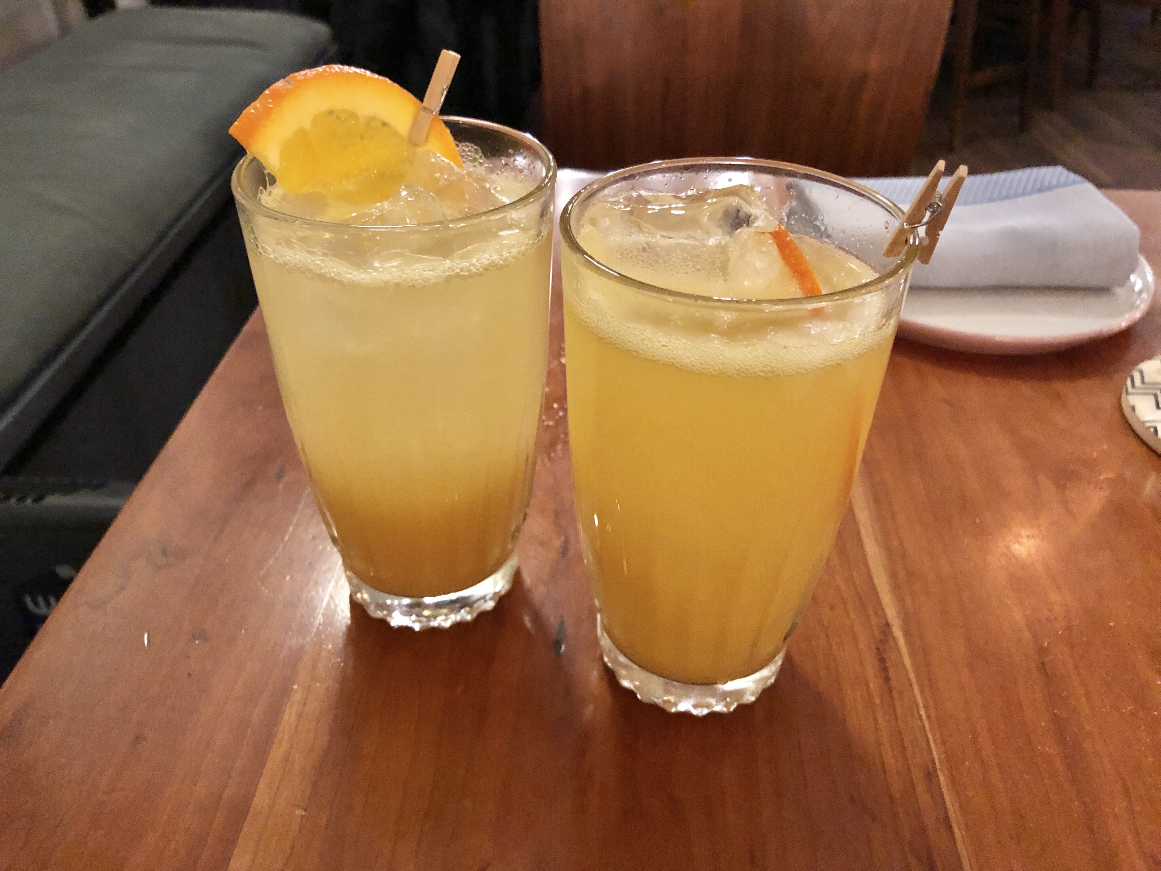 Orange Ginger cocktails at Himitsu restaurant in Petworth, DC