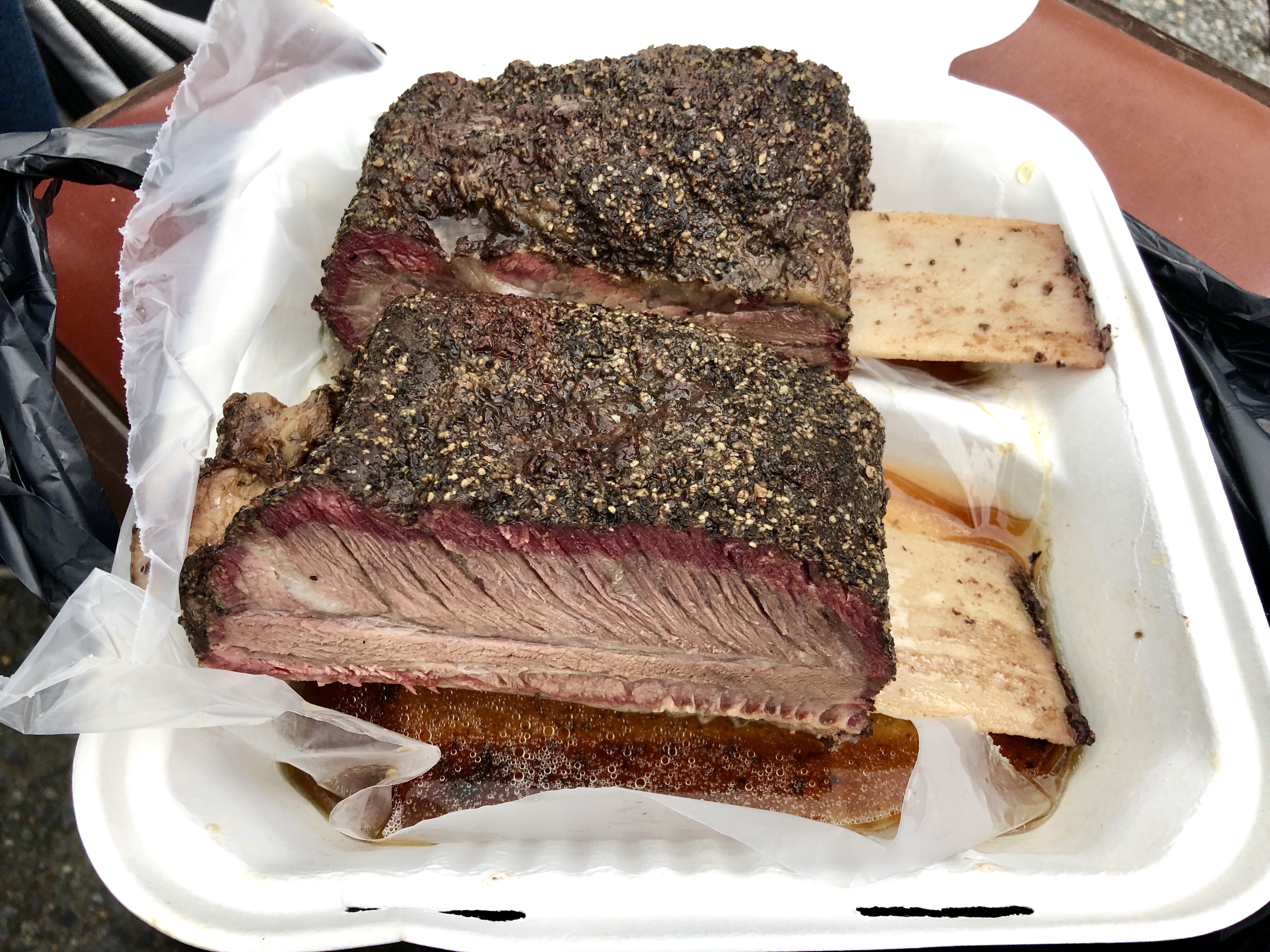 Beef ribs at 250 Texas BBQ in Riverdale Park, Maryland