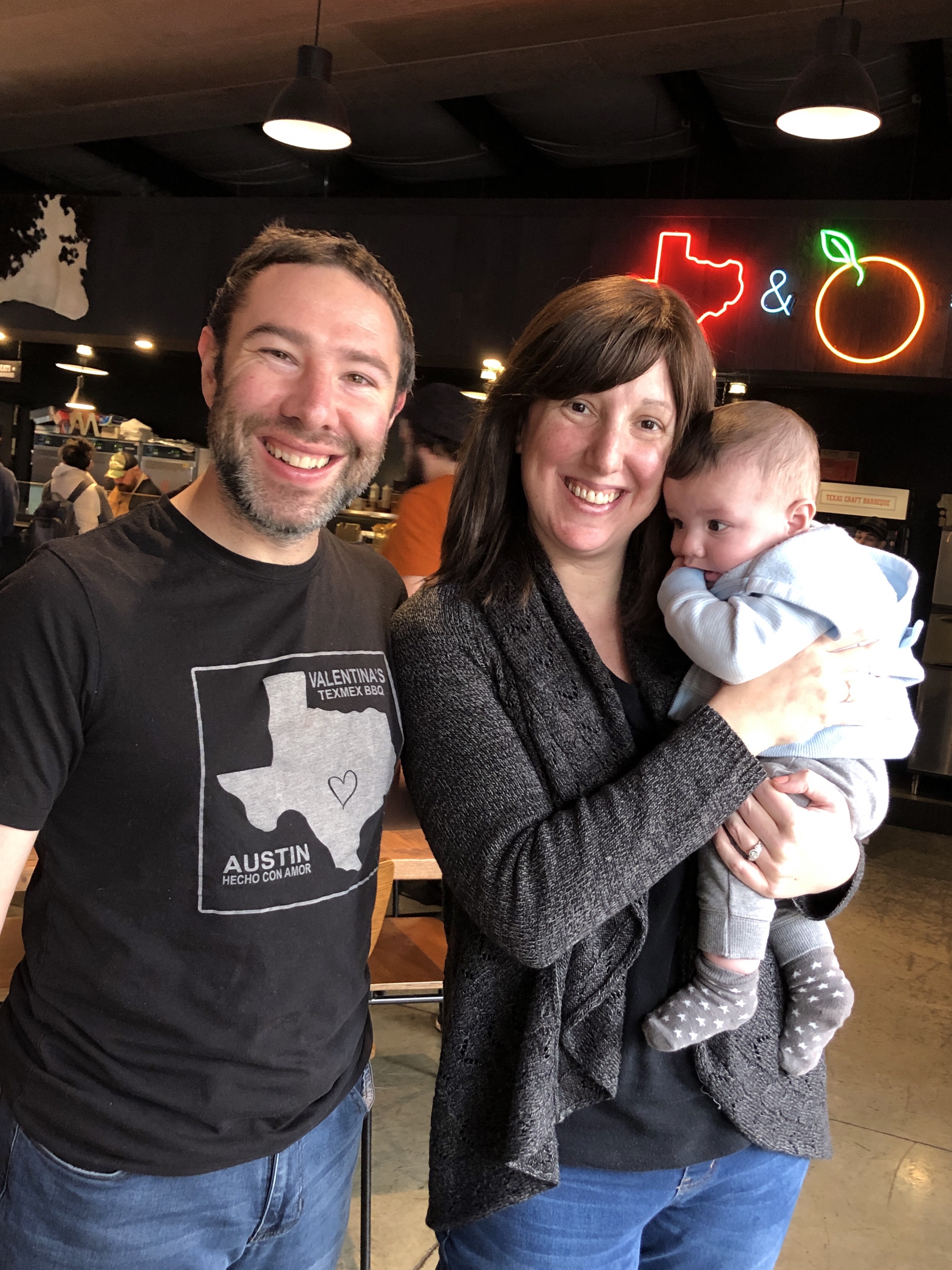 Marnay, Paul and Brendan Meyer at ZZQ BBQ in Richmond, Virgnina